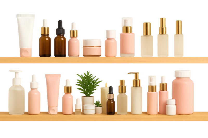 Packaging products on shelves